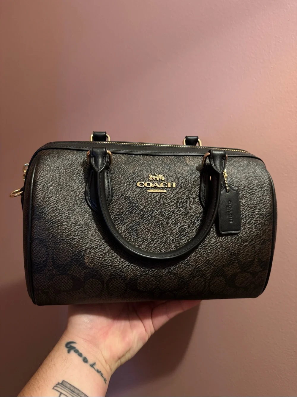 Coach Regular Rowan in Dark Brown/Black